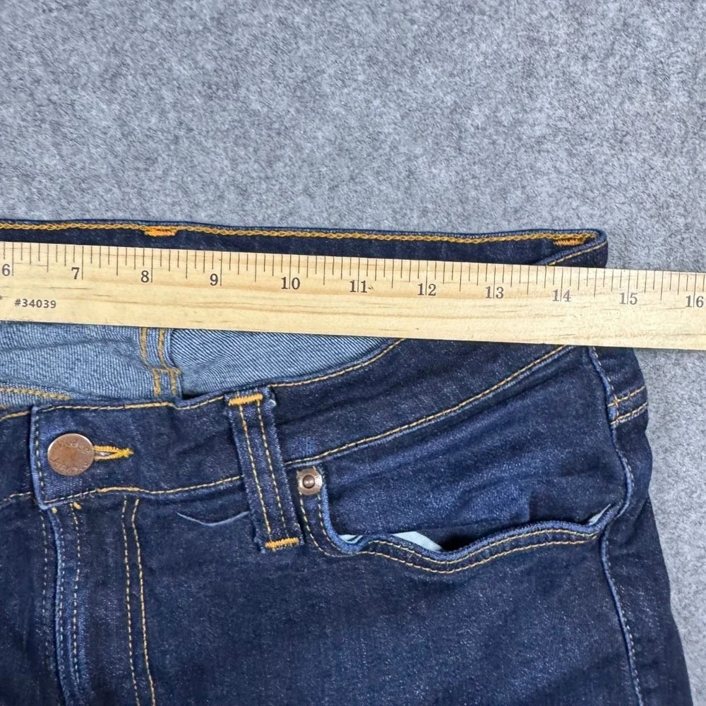 Nudie Jeans Skinny Lin Dry Deep Orange Mens 32x34 Dark Indigo Demin (Fits 29x31)